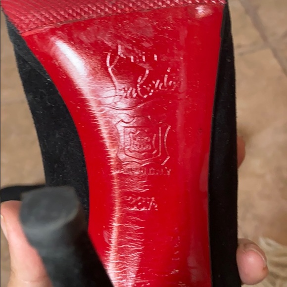 Christian Louboutin Black Suede Pumps - Picture 4 of 6